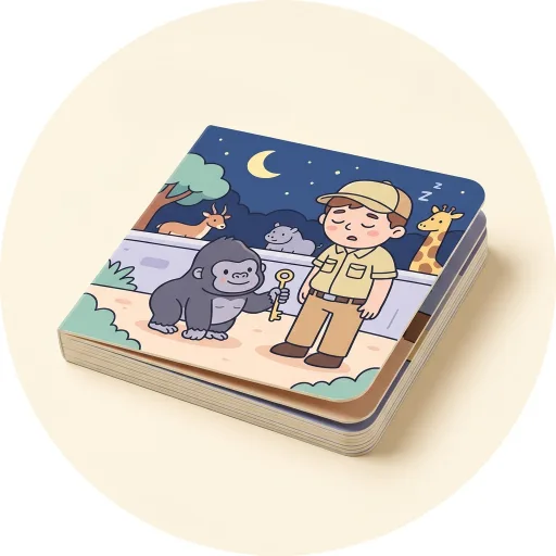 Ilustración de Buenas noches, Gorila (libro de cartón)