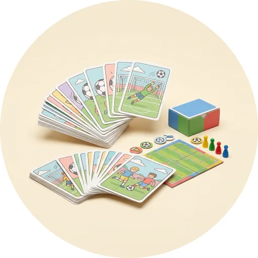 Ilustración de ¡GOLES! Juego de cartas de fútbol