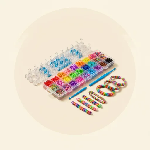 Ilustración de Kit Rainbow Loom Mega Combo para hacer pulseras
