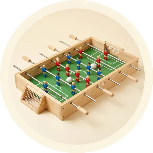 Ilustración de Mini futbolín de madera Champions (J02070)