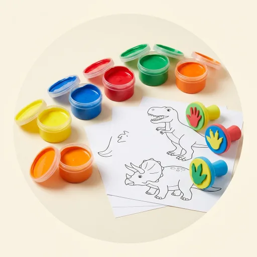 Ilustración de MY FIRST Set de pintura de dedos con dinosaurios